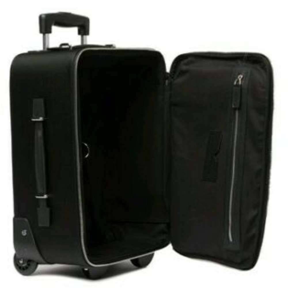 Versace17" Leather Trimmed Rolling Carry-On